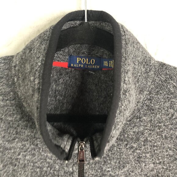 Polo Ralph Lauren Vest Mens 2xl Gray Full Zip Fleece Pony Preppy Waistcoat - Picture 2 of 16